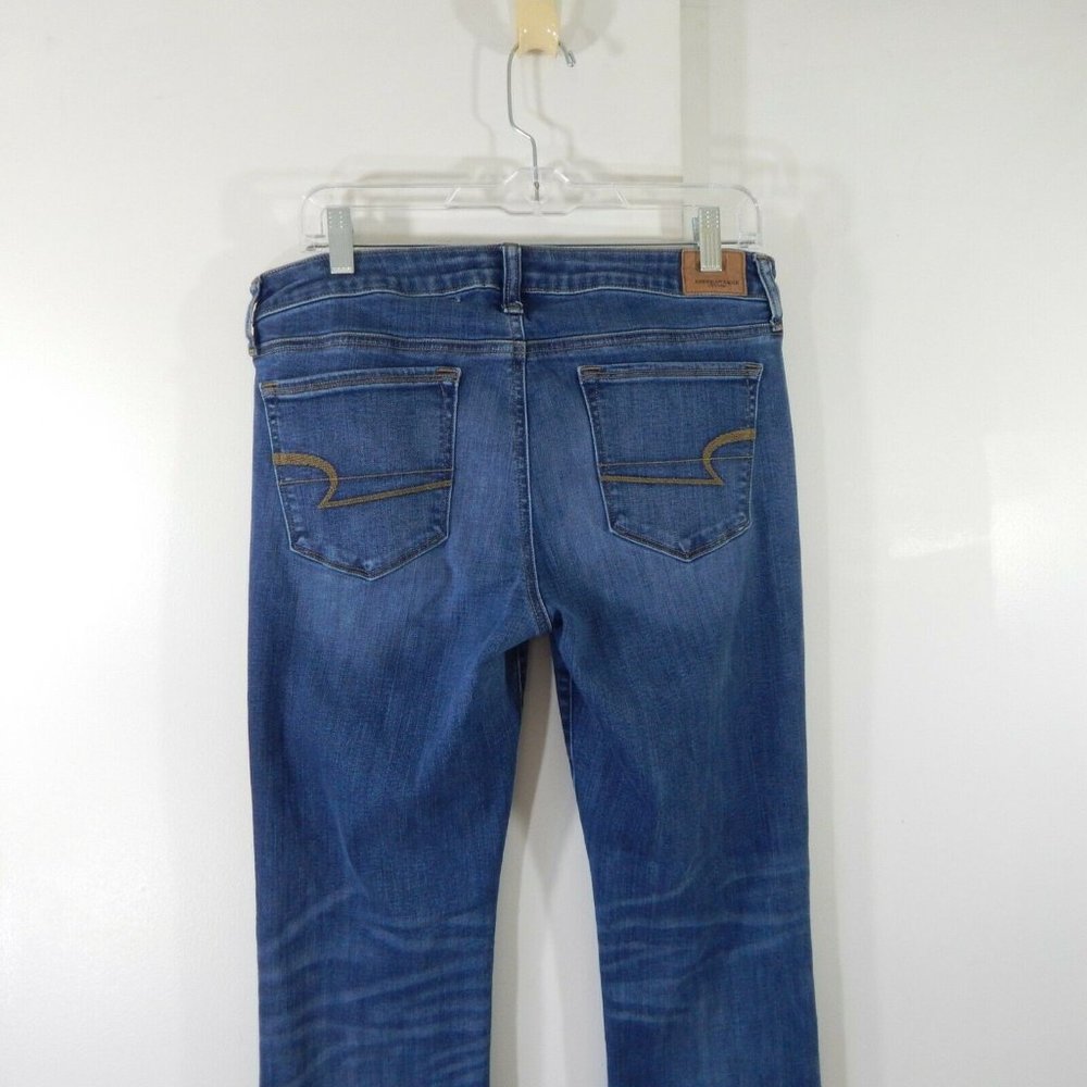 AMERICAN EAGLE jeans skinny kick boot bootcut super stretch mid rise short 12 - Picture 5 of 9